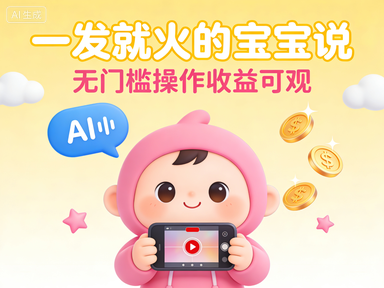 AI育儿短视频项目,一发就火的宝宝说,无门槛操作收益可观