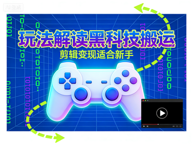 抖音游戏推广项目,玩法解读黑科技搬运,剪辑变现适合新手