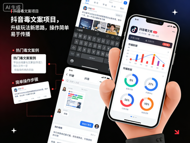 抖音毒文案项目,升级玩法新思路,操作简单易于传播