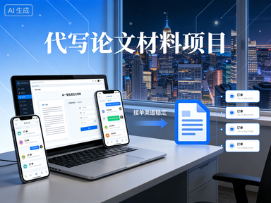 代写论文材料项目,利用AI一键生成,接单渠道稳定市场庞大