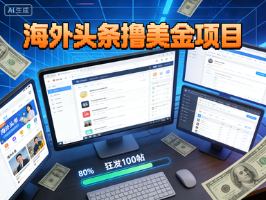 海外头条撸美金项目,内容搬运与发布教程,无脑搬运玩法狂发帖子