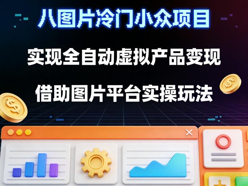 八图片冷门小众项目，实现全自动虚拟产品变现，借助图片平台实操玩法