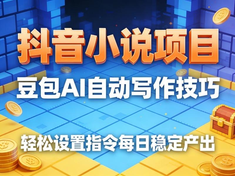 抖音小说项目，豆包AI自动写作技巧，轻松设置指令每日稳定产出