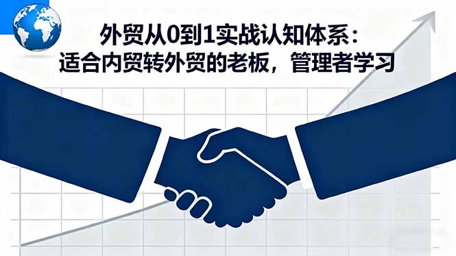 <span style='color:#001aff'>外贸从0到1实战认知体系：适合内贸转外贸的老板，管理者学习</span>