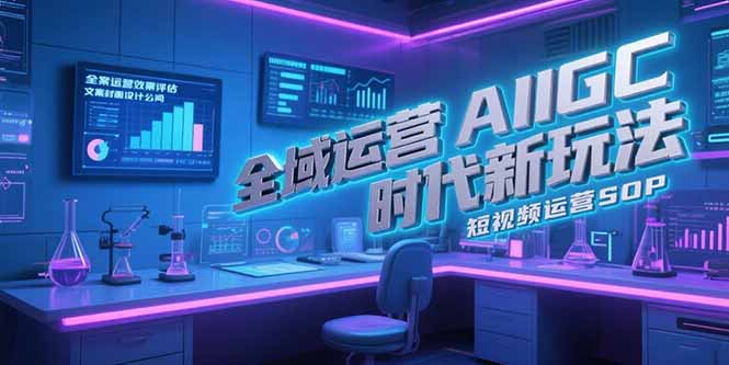 <span style='color:#078a00'>全域运营AIGC时代新玩法，文案封面设计公式，短视频运营</span>