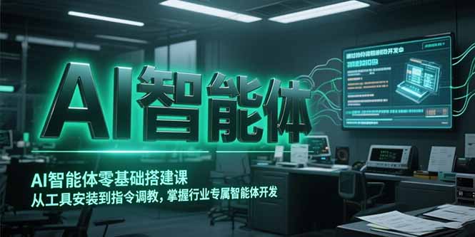 <span style='color:#078a00'>AI智能体零基础搭建课，从工具安装到指令调教，掌握行业专属智能体开发</span>