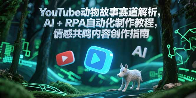 <span style='color:#a100e0'>YouTube动物故事赛道解析，AI+RPA自动化制作教程，情感共鸣内容创作指南</span>