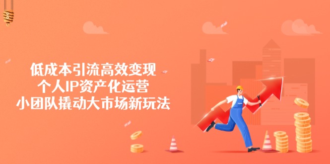 <span style='color:#ff0000'>低成本引流高效变现，个人IP资产化运营，小团队撬动大市场新玩法</span>