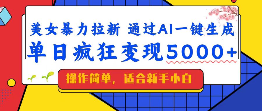 <span style='color:#001aff'>美女暴力拉新，通过AI一键生成，单日疯狂变现5000+，纯小白一学就会</span>