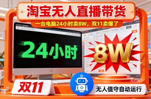 淘宝无人直播带货,一台电脑214小时卖8W,双11卖爆了【揭秘】 淘宝无人直播带货,一台电脑214小时卖8W,双11卖爆了【揭秘】