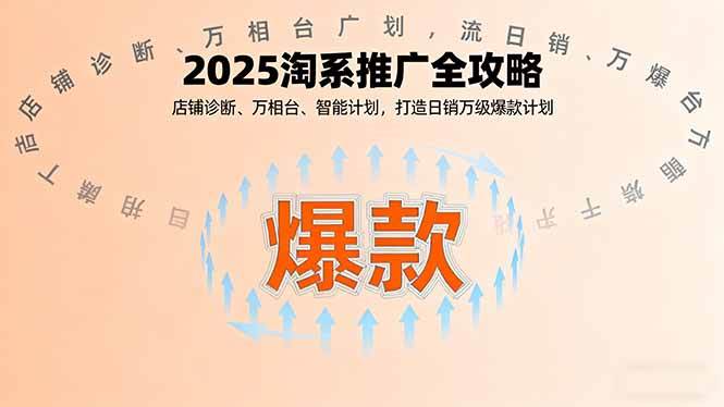 淘系推广全攻略,店铺诊断、万相台、智能计划,打造日销万级爆款计划