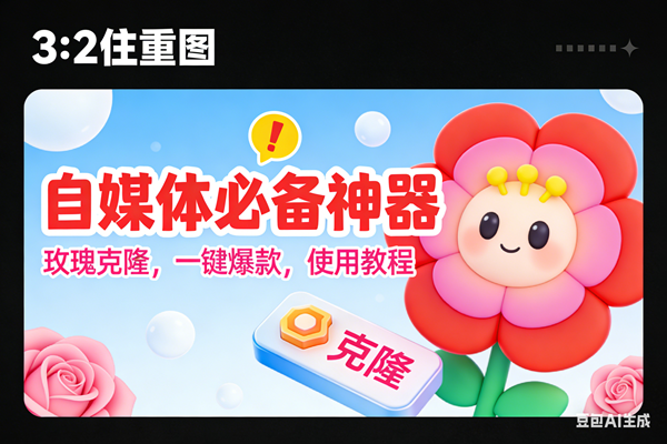 （16435期）玫瑰克隆神器，ai鲁大魔，自媒体必备的软件，一键爆款工具，详细教程