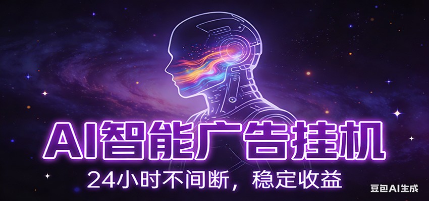 AI智能广告挂机项目，全自动化运行，电脑项目，无配置要求，单机150+收益
