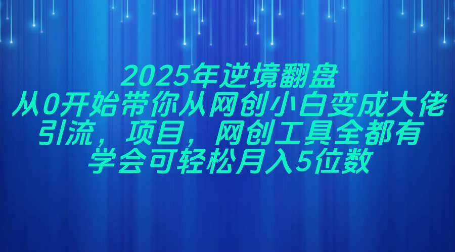 (14473期)2025年逆境翻盘,从0开始带你从网创小白变成大佬,引流,项目,网创工… (14473期)2025年逆境翻盘,从0开始带你从网创小白变成大佬,引流,项目,网创工…