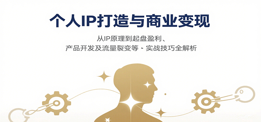 个人IP打造与商业变现,从IP原理到起盘盈利、产品开发及流量裂变等实战技巧全解析 个人IP打造与商业变现,从IP原理到起盘盈利、产品开发及流量裂变等实战技巧全解析