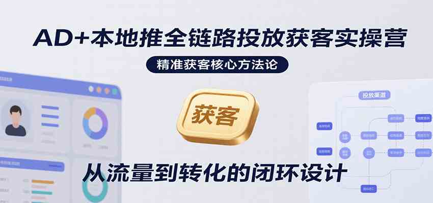 AD+本地推全链路投放获客实操营,快速掌握精准获客技巧,当天投放当天转化高效营销 AD+本地推全链路投放获客实操营,快速掌握精准获客技巧,当天投放当天转化高效营销