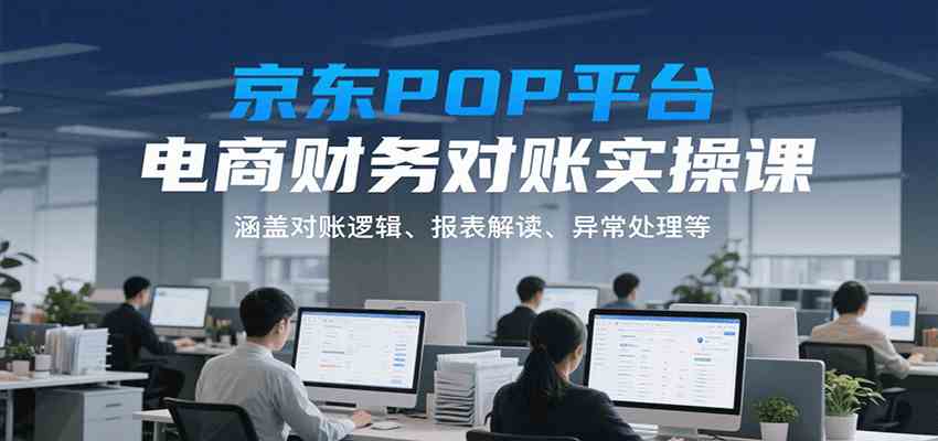 京东POP平台电商财务对账实操课,涵盖对账逻辑、报表解读、异常处理等 京东POP平台电商财务对账实操课,涵盖对账逻辑、报表解读、异常处理等