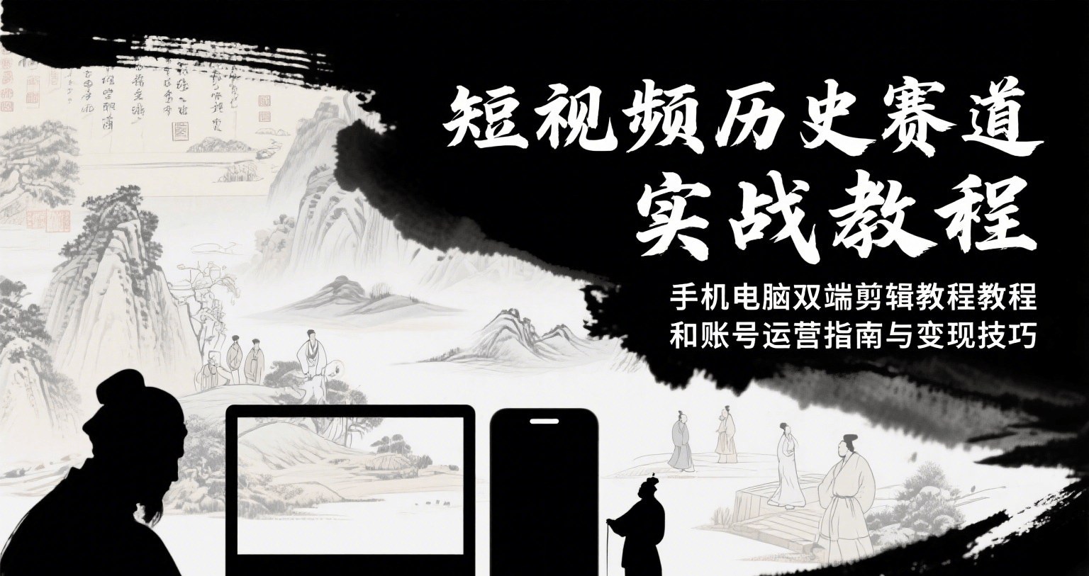 短视频历史赛道实战教程,手机电脑双端剪辑教程和账号运营指南与变现技巧 短视频历史赛道实战教程,手机电脑双端剪辑教程和账号运营指南与变现技巧