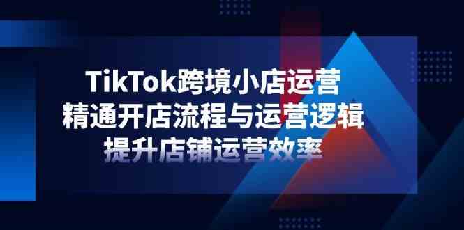 TikTok跨境小店运营,精通开店流程与运营逻辑,提升店铺运营效率 TikTok跨境小店运营,精通开店流程与运营逻辑,提升店铺运营效率