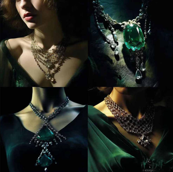 460+专业Midjourney珠宝摄影AI提示词戒指、项链-耳环-手链-宝石等、立即开始创作珠宝艺术（3）