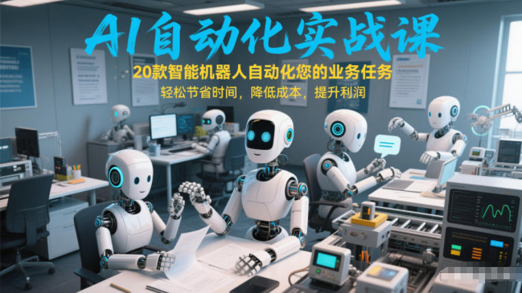 AI自动化实战课 20款智能机器人自动化您的业务任务、轻松节省时间 降低成本、提升利润