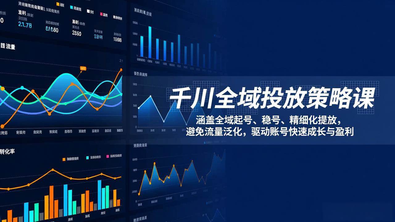 千川全域投放策略课、从起号稳号到精准投放、驱动账号快速成长盈利
