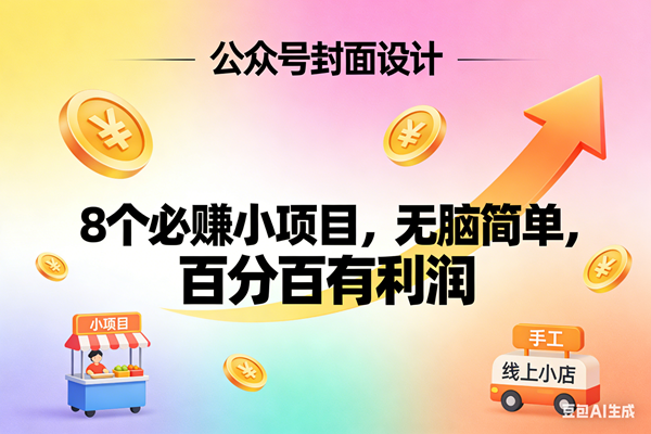 8个必赚小项目、副业首选无脑操作、日入300加百分百利润