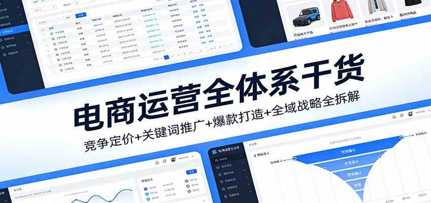 电商运营全体系拆解、竞争定价与爆款打造策略、全域推广实战全攻略