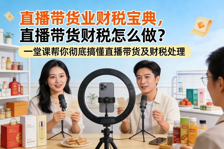 直播带货财税全解析、核心要点精讲、一堂课彻底搞懂实操处理