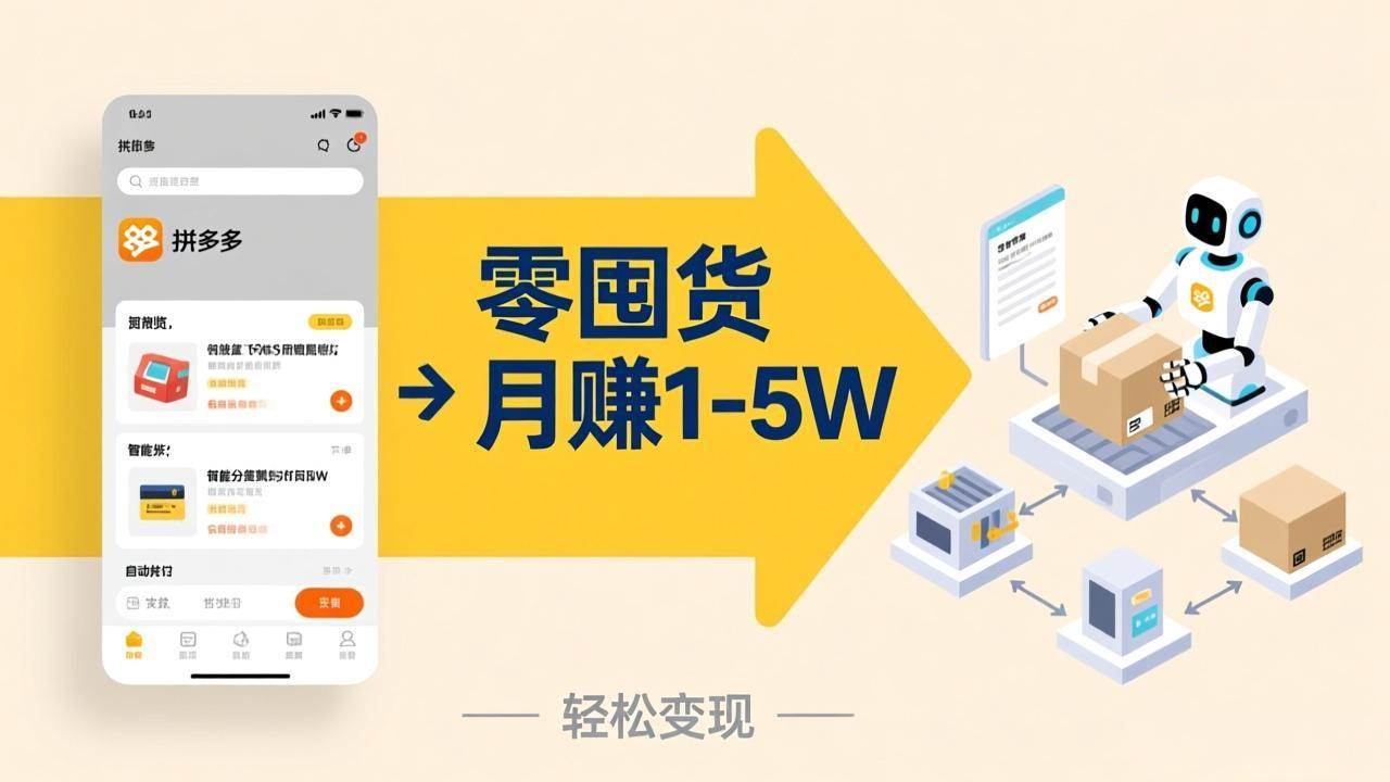 拼多多虚拟项目新玩法、全自动发货客服机器人、轻松月入过万稳定收益