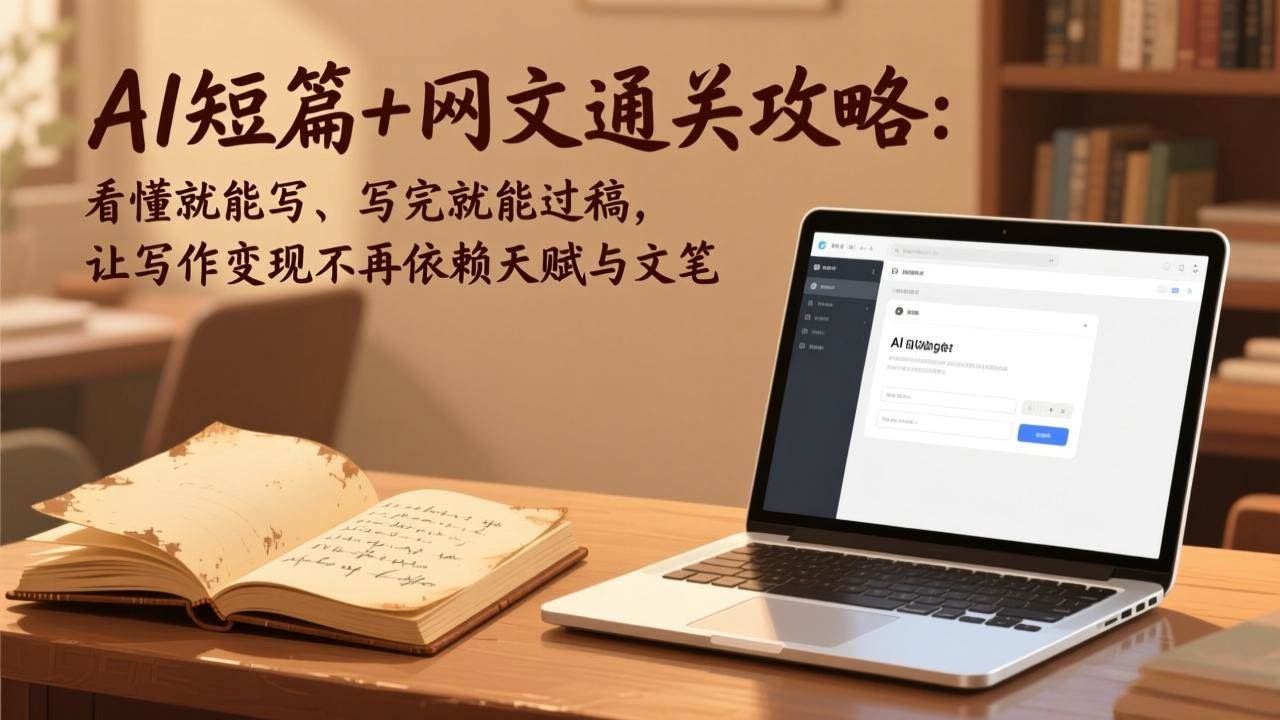 AI短篇网文通关攻略、看懂就能写、写完轻松过稿变现