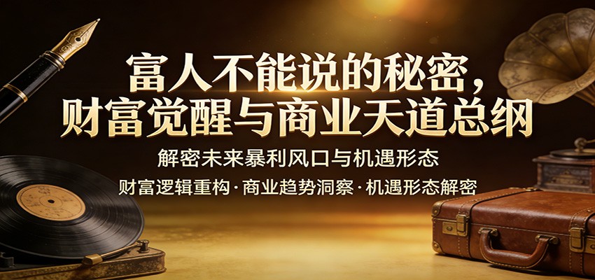 财富觉醒与天道法则、揭秘未来暴利风口、把握时代机遇新形态