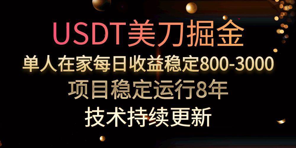 USDT美刀掘金，单人每日收益800-3000，稳定运行8年 - 猎人社区-猎人社区