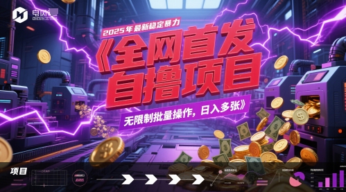 全网首发，2025年最新稳定暴力全自动自撸项目，无限制批量操作，日入多张【揭秘】 - 猎人社区-猎人社区