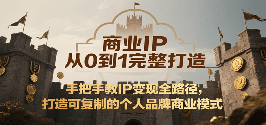 商业IP从0到1完整打造，手把手教IP变现全路径，打造可复制的个人品牌商业模式 - 猎人社区-猎人社区