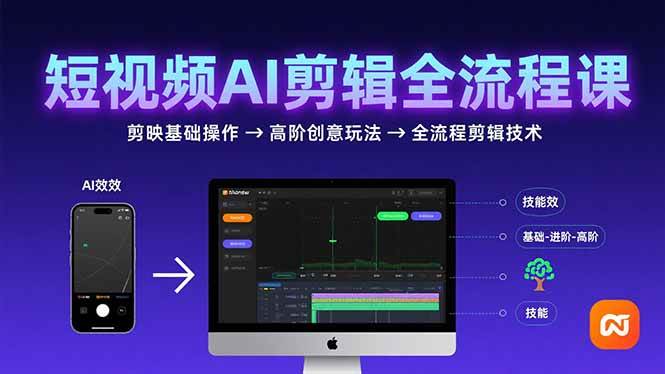 短视频AI剪辑技能，从剪映基础操作到高阶创意玩法，全流程剪辑技术 - 猎人社区-猎人社区