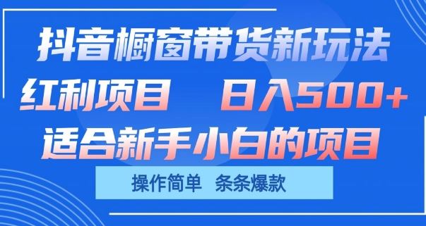 抖音橱窗带货新玩法，单日收益几张，操作简单，条条爆款【揭秘】 - 猎人社区-猎人社区