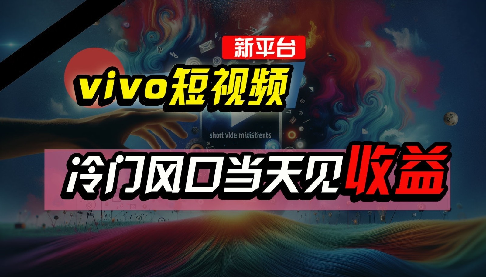 全新平台vivo短视频，新风口AI混剪无脑搬运，冷门风口当天见收益，7天撸了2300+了 - 猎人社区-猎人社区