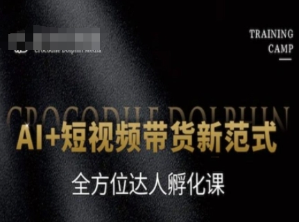 AI+短视频带货新范式，全方位达人孵化课 - 猎人社区-猎人社区