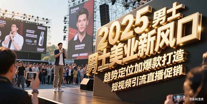 2025男士美业新风口，趋势定位加爆款打造，短视频引流直播促销 - 猎人社区-猎人社区