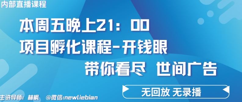 4.26日内部回放课程《项目孵化-开钱眼》赚钱的底层逻辑【揭秘】 - 猎人社区-猎人社区