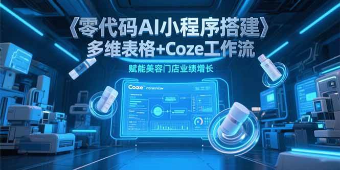 零代码AI小程序搭建，多维表格+Coze工作流，赋能美容门店业绩增长 - 猎人社区-猎人社区