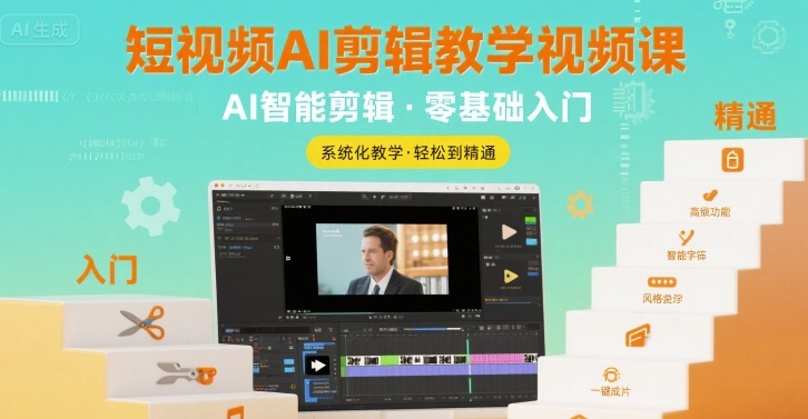 短视频AI剪辑教学视频课，入门到精通 - 猎人社区-猎人社区