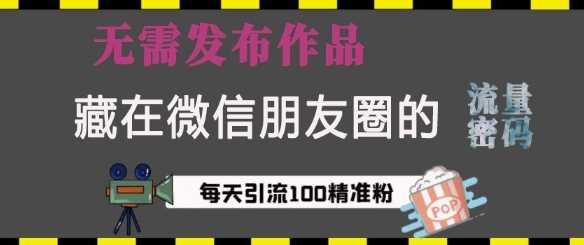 藏在微信朋友圈的流量密码，无需发布作品，单日引流100+精准创业粉【揭秘】 - 猎人社区-猎人社区