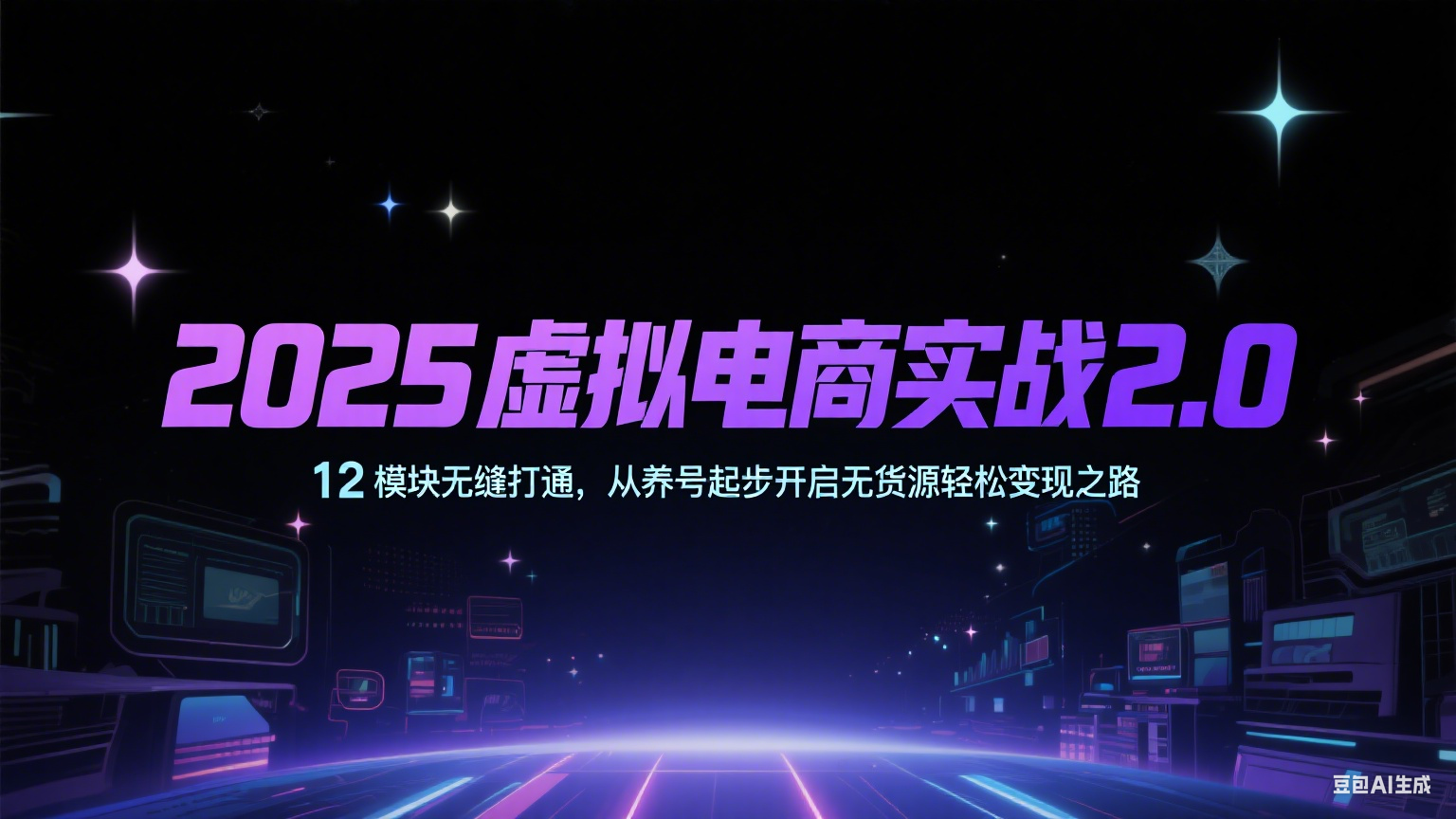2025虚拟电商实战2.0，12模块无缝打通，从养号起步开启无货源轻松变现之路 - 猎人社区-猎人社区