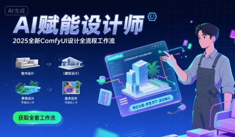 AI赋能设计师， 2025全新comfyui设计全流程工作流 ，室内-建筑-景观-美术，零基础直接上手 - 猎人社区-猎人社区