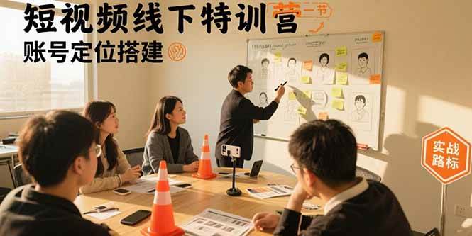 短视频线下特训营：账号定位搭建/口播号拍摄剪辑/直播间流量入口/变现实战 - 猎人社区-猎人社区