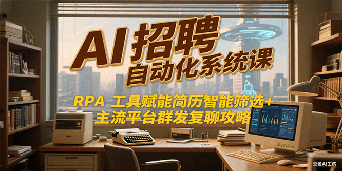 AI招聘自动化系统课，RPA工具赋能简历智能筛选+主流平台群发复聊全攻略 - 猎人社区-猎人社区