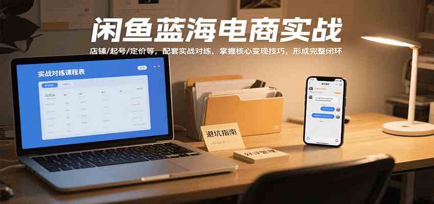 闲鱼蓝海电商实战，涵盖店铺、起号、定价等，配套实战对练，掌握核心变现技巧 - 猎人社区-猎人社区