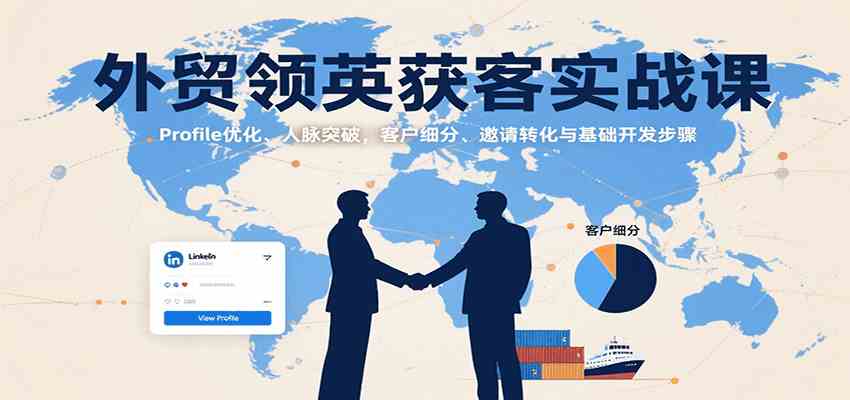 外贸领英获客实战课：Profile优化、人脉突破，客户细分、邀请转化与基础开发步骤 - 猎人社区-猎人社区
